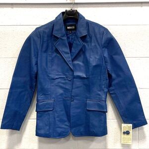 Metrostyle Royal Blue Leather Jacket - Size 16 Tall - NWT